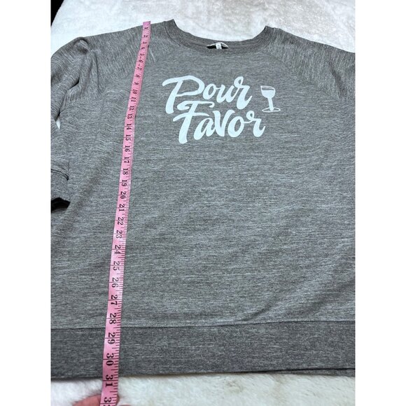 Wildfox "Pour Favor" Womens Gray Sweatshirt XL - Picture 5 of 5